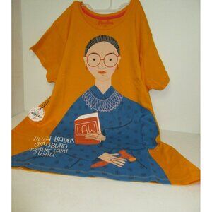 Unisex Piccolina Ruth Ginsburg T-Shirt Gold/Green Size XXL New !!!
